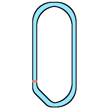 Downtown circuit map outline.